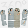 Спальный мешок NATUREHIKE CNK2350WS023 MS500 с капюшоном, зеленый, молния справа 6977465865960